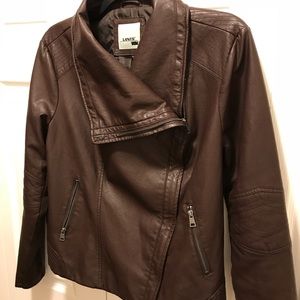 Brown faux Levi Leather Jacket